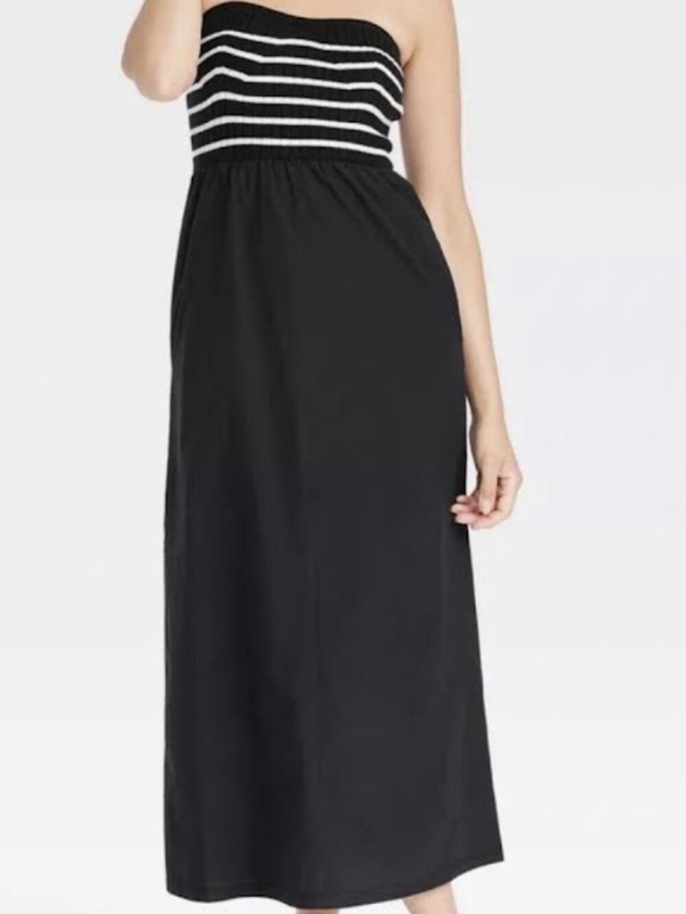 Universal Thread Black White Striped Strapless